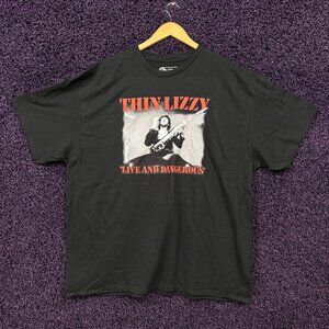 Thin Lizzy Live and Dangerous Album Cover Band T-Shirt 2XL